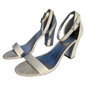 Worthington Beckwith Silver Block Heel Sandal JJ